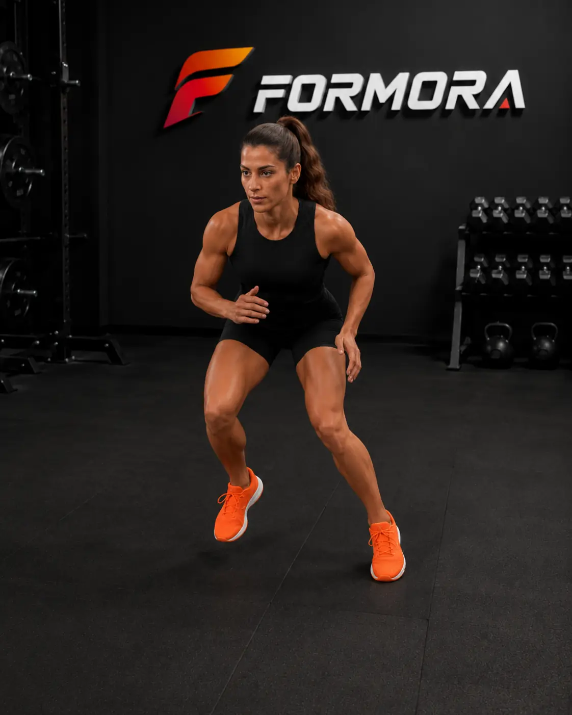 Fast Feet hareket fazı: bir ayak çok az yükselmiş, diğer ayak gövde altında ve temas kısa.