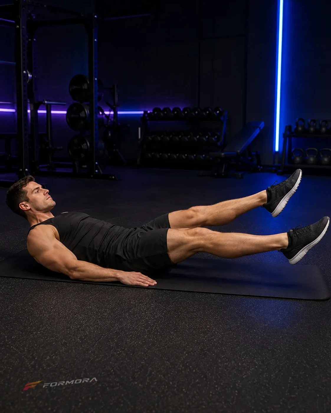 Scissor Kick form odağı: karın aktif, bacaklar uzun ve değişim kontrollü.